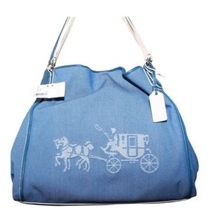 Coach Edie Horse and Carriage and Denim Handbag